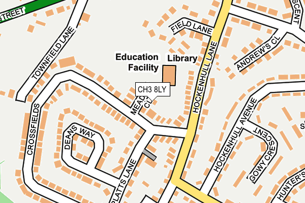 CH3 8LY map - OS OpenMap – Local (Ordnance Survey)