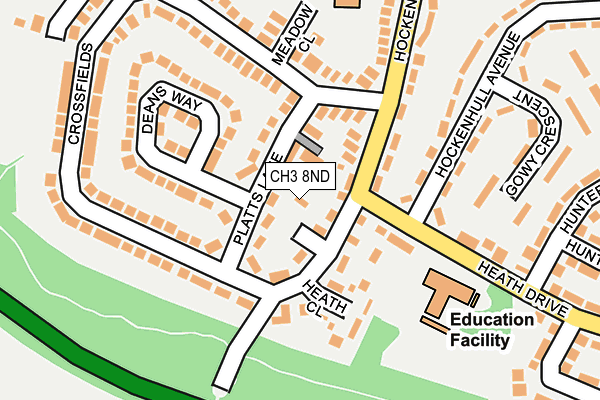 CH3 8ND map - OS OpenMap – Local (Ordnance Survey)