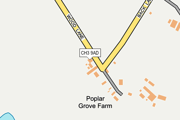 CH3 9AD map - OS OpenMap – Local (Ordnance Survey)