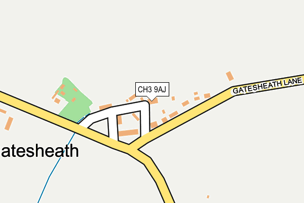 CH3 9AJ map - OS OpenMap – Local (Ordnance Survey)