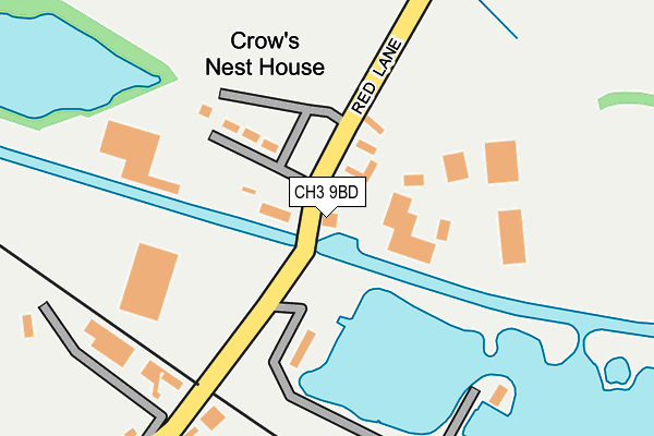 CH3 9BD map - OS OpenMap – Local (Ordnance Survey)