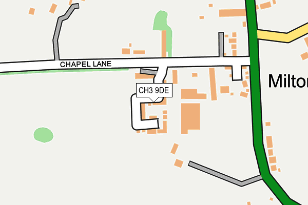 CH3 9DE map - OS OpenMap – Local (Ordnance Survey)