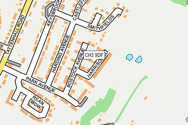 CH3 9DF map - OS OpenMap – Local (Ordnance Survey)