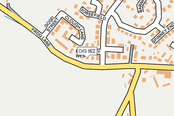 CH3 9EZ map - OS OpenMap – Local (Ordnance Survey)