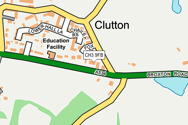 CH3 9FB map - OS OpenMap – Local (Ordnance Survey)