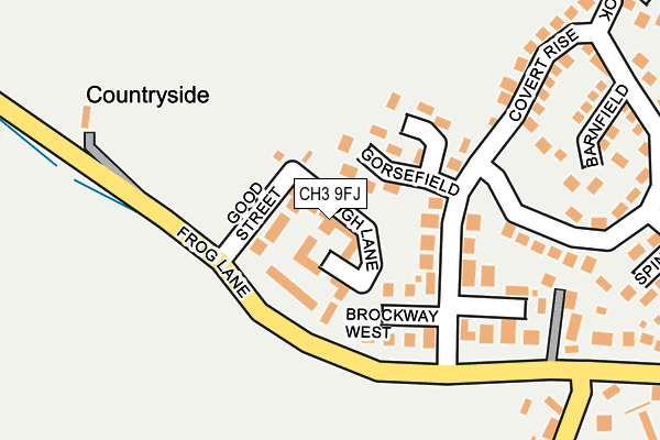 CH3 9FJ map - OS OpenMap – Local (Ordnance Survey)