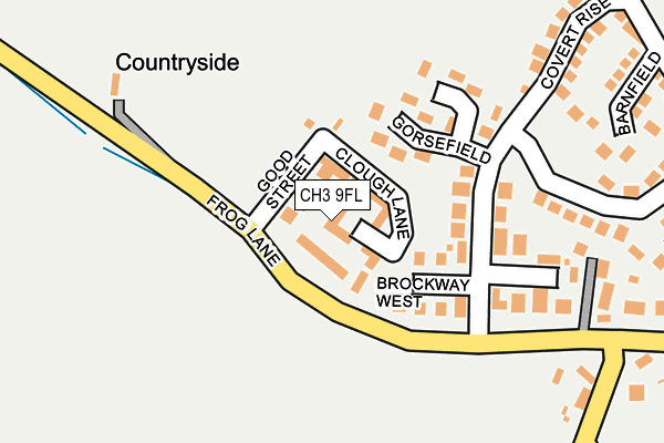CH3 9FL map - OS OpenMap – Local (Ordnance Survey)