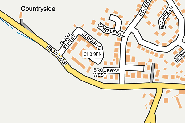 CH3 9FN map - OS OpenMap – Local (Ordnance Survey)