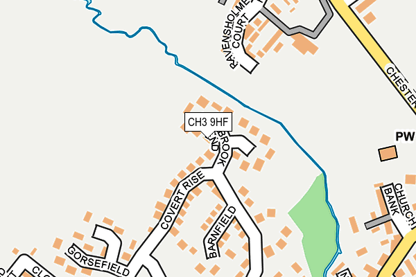 CH3 9HF map - OS OpenMap – Local (Ordnance Survey)