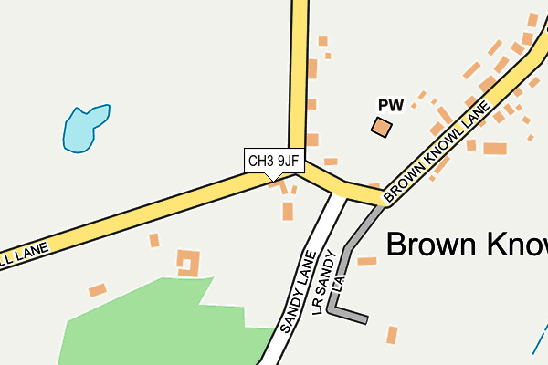 CH3 9JF map - OS OpenMap – Local (Ordnance Survey)