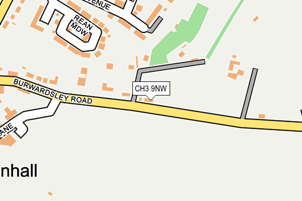 CH3 9NW map - OS OpenMap – Local (Ordnance Survey)