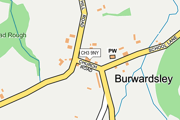 CH3 9NY map - OS OpenMap – Local (Ordnance Survey)