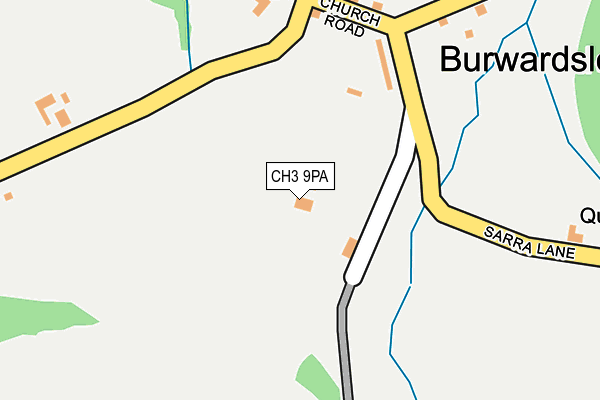 CH3 9PA map - OS OpenMap – Local (Ordnance Survey)