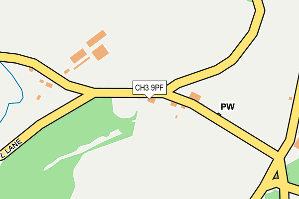 CH3 9PF map - OS OpenMap – Local (Ordnance Survey)