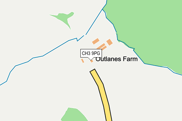 CH3 9PG map - OS OpenMap – Local (Ordnance Survey)