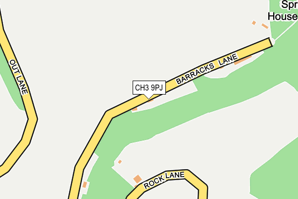 CH3 9PJ map - OS OpenMap – Local (Ordnance Survey)