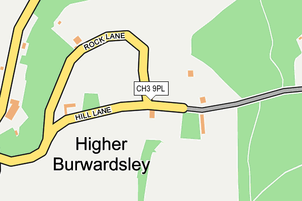 CH3 9PL map - OS OpenMap – Local (Ordnance Survey)