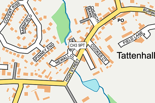 CH3 9PT map - OS OpenMap – Local (Ordnance Survey)