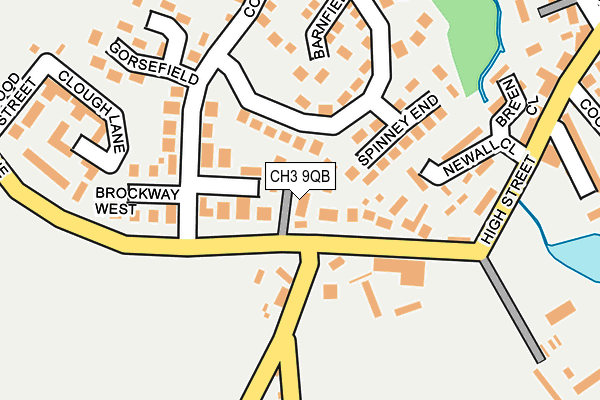 CH3 9QB map - OS OpenMap – Local (Ordnance Survey)