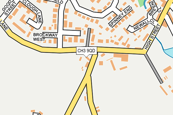 CH3 9QD map - OS OpenMap – Local (Ordnance Survey)