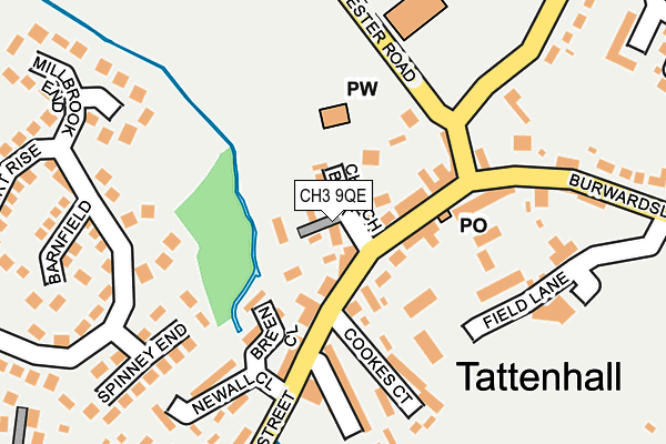 CH3 9QE map - OS OpenMap – Local (Ordnance Survey)