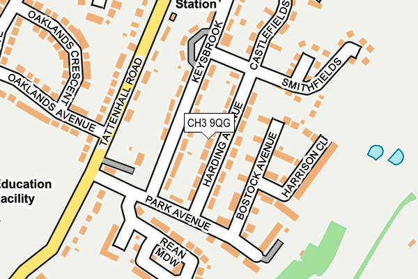 CH3 9QG map - OS OpenMap – Local (Ordnance Survey)