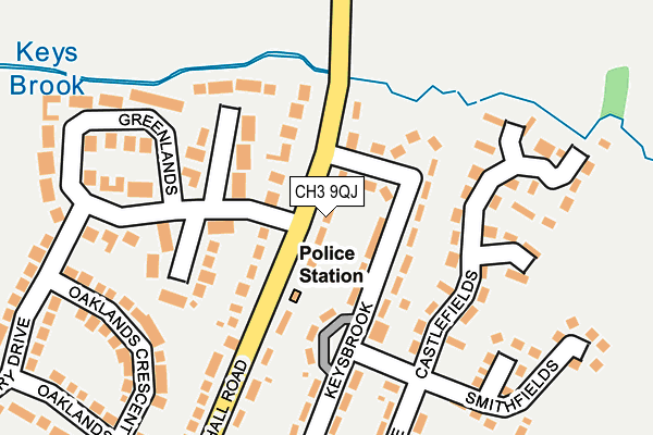 CH3 9QJ map - OS OpenMap – Local (Ordnance Survey)