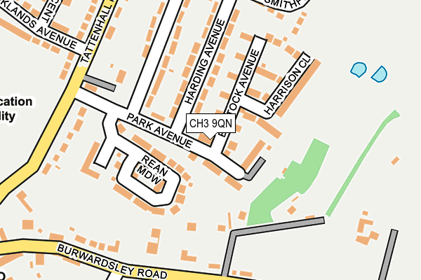 CH3 9QN map - OS OpenMap – Local (Ordnance Survey)