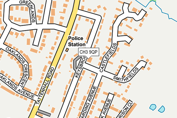 CH3 9QP map - OS OpenMap – Local (Ordnance Survey)