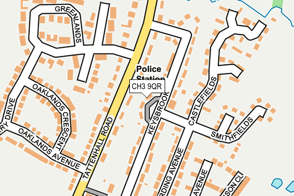 CH3 9QR map - OS OpenMap – Local (Ordnance Survey)