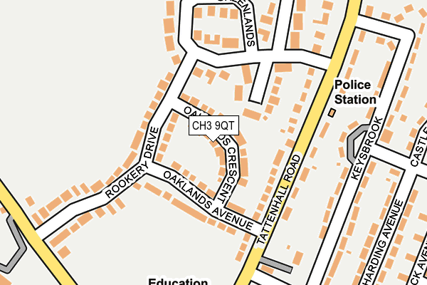 CH3 9QT map - OS OpenMap – Local (Ordnance Survey)