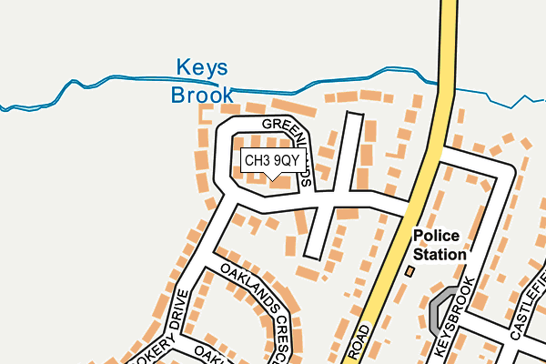 CH3 9QY map - OS OpenMap – Local (Ordnance Survey)