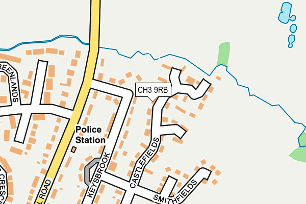 CH3 9RB map - OS OpenMap – Local (Ordnance Survey)