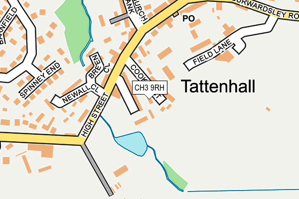 CH3 9RH map - OS OpenMap – Local (Ordnance Survey)