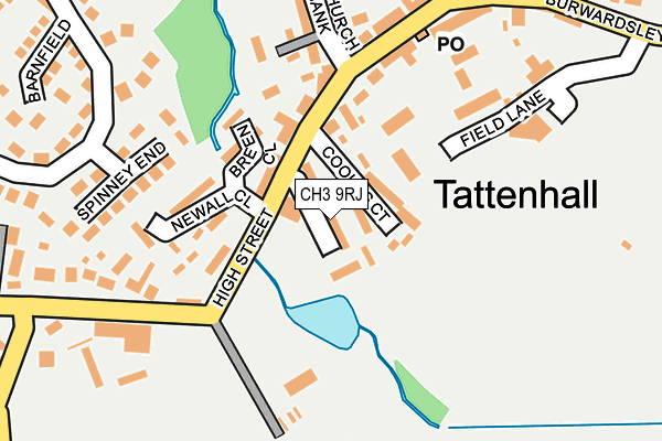 CH3 9RJ map - OS OpenMap – Local (Ordnance Survey)