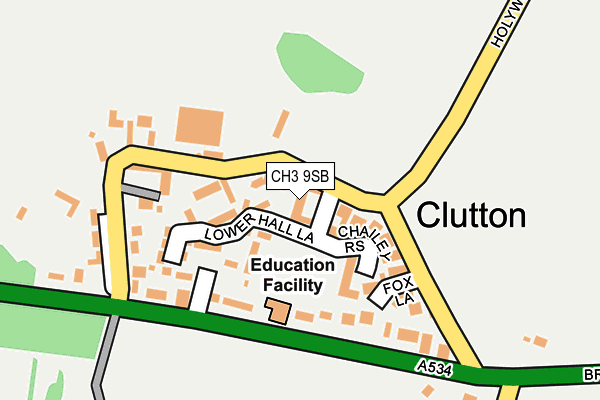 CH3 9SB map - OS OpenMap – Local (Ordnance Survey)