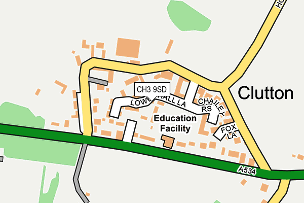 CH3 9SD map - OS OpenMap – Local (Ordnance Survey)