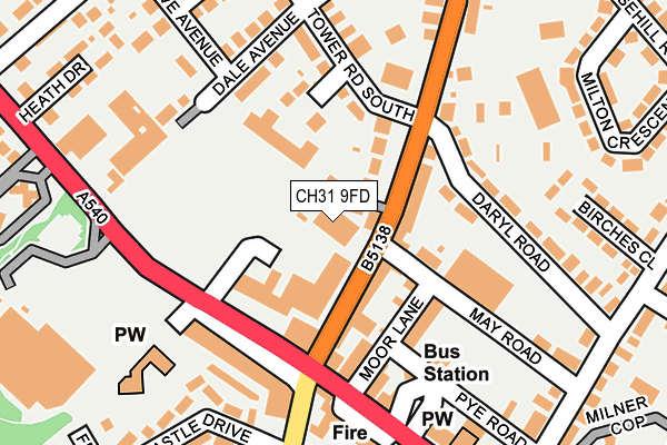 CH31 9FD map - OS OpenMap – Local (Ordnance Survey)