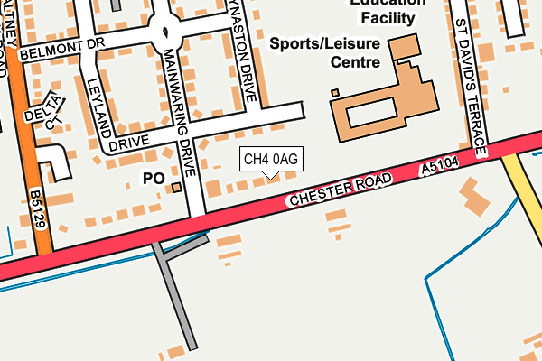 CH4 0AG map - OS OpenMap – Local (Ordnance Survey)