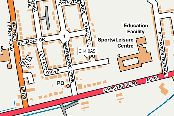 CH4 0AS map - OS OpenMap – Local (Ordnance Survey)