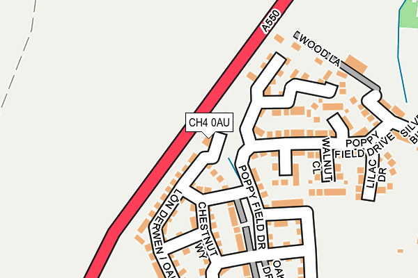 CH4 0AU map - OS OpenMap – Local (Ordnance Survey)