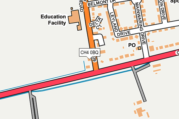 CH4 0BQ map - OS OpenMap – Local (Ordnance Survey)