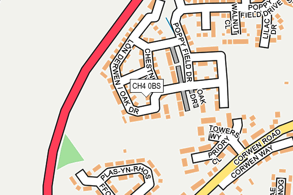 CH4 0BS map - OS OpenMap – Local (Ordnance Survey)