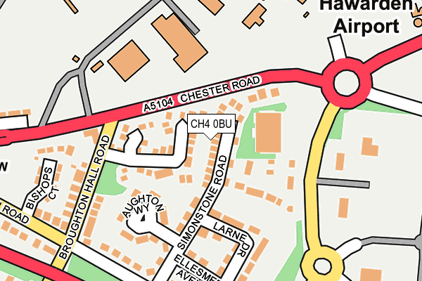 CH4 0BU map - OS OpenMap – Local (Ordnance Survey)