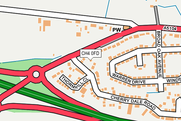 CH4 0FD map - OS OpenMap – Local (Ordnance Survey)