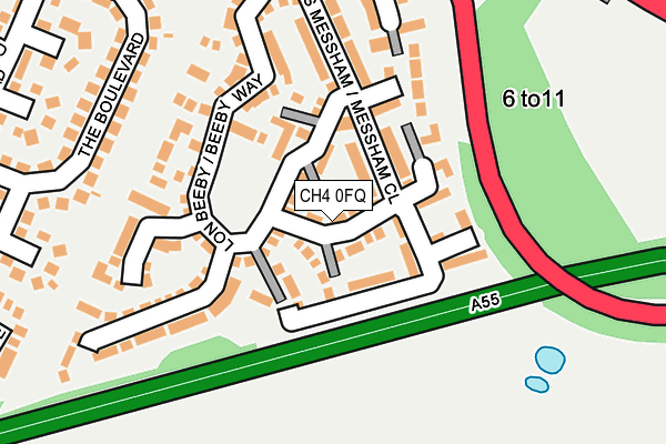 CH4 0FQ map - OS OpenMap – Local (Ordnance Survey)