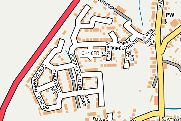 CH4 0FR map - OS OpenMap – Local (Ordnance Survey)