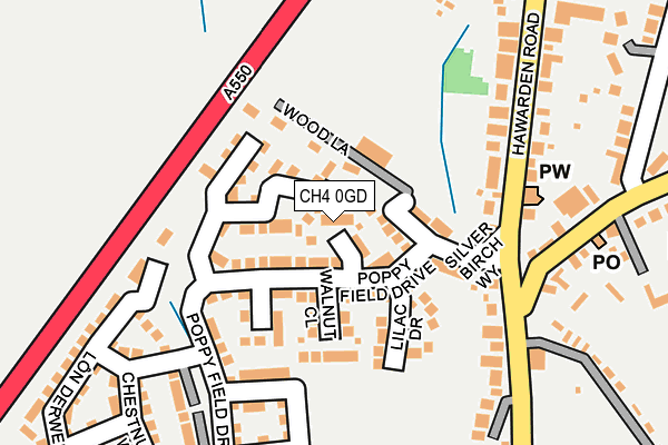 CH4 0GD map - OS OpenMap – Local (Ordnance Survey)