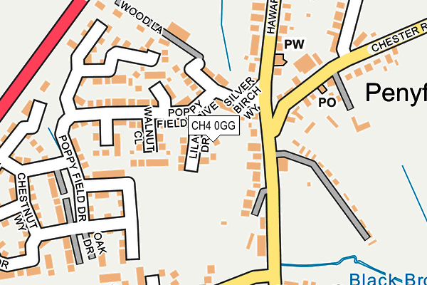 CH4 0GG map - OS OpenMap – Local (Ordnance Survey)