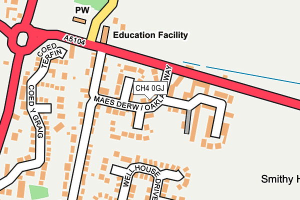 CH4 0GJ map - OS OpenMap – Local (Ordnance Survey)